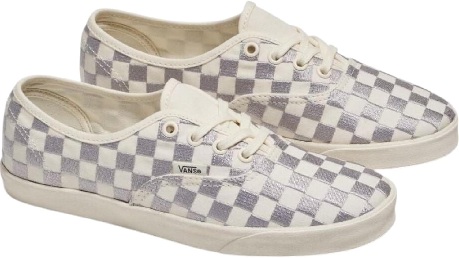 Vans Mens Authentic Lowpro Shoes Embroidered Check Lunar Rock image number 4