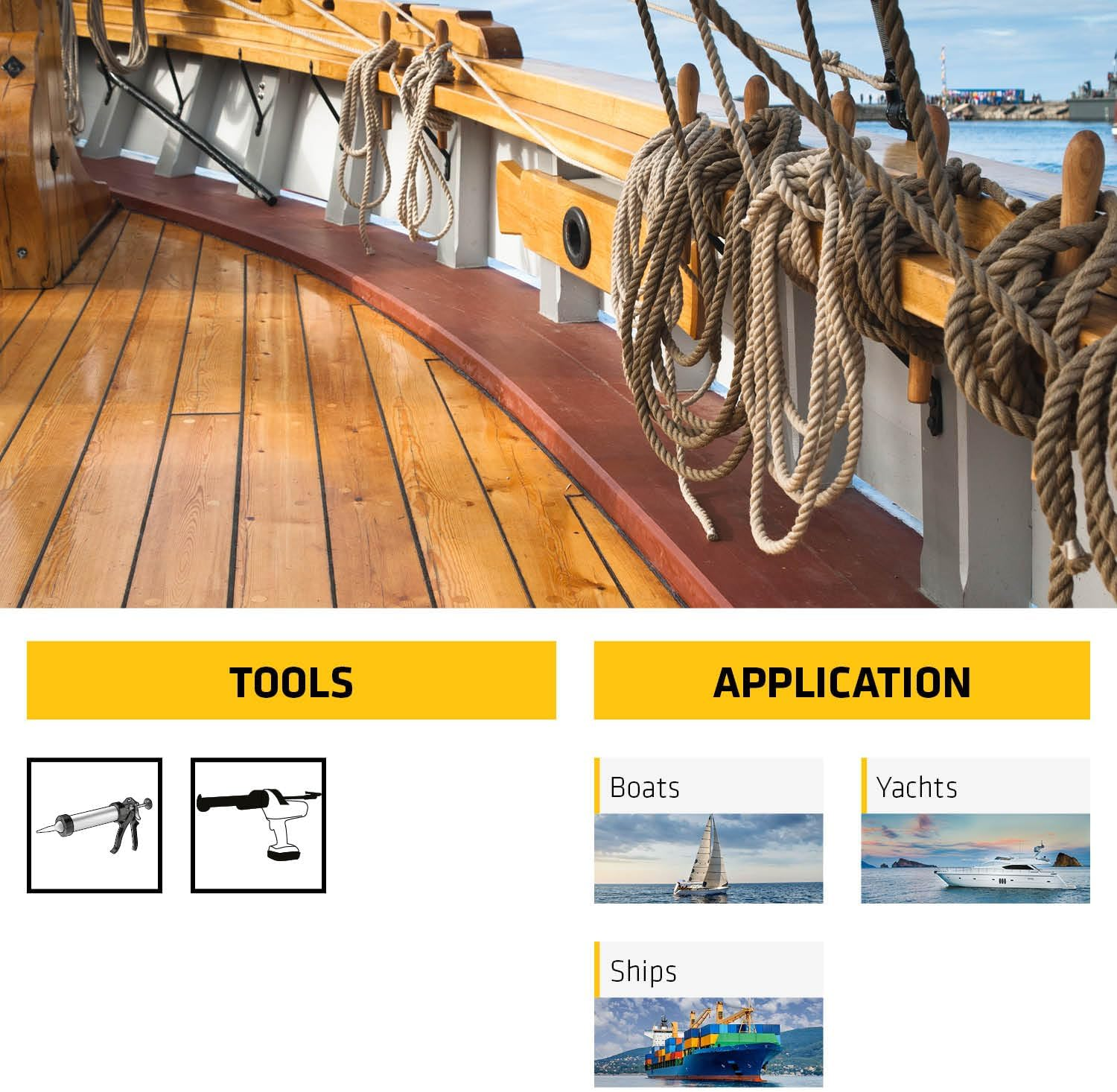 SIKA - Professional Deck Caulking Compound - Sikaflex-290 DC PRO - Black - for Yacht and Commercial Ship Construction - 300Ml image number 4