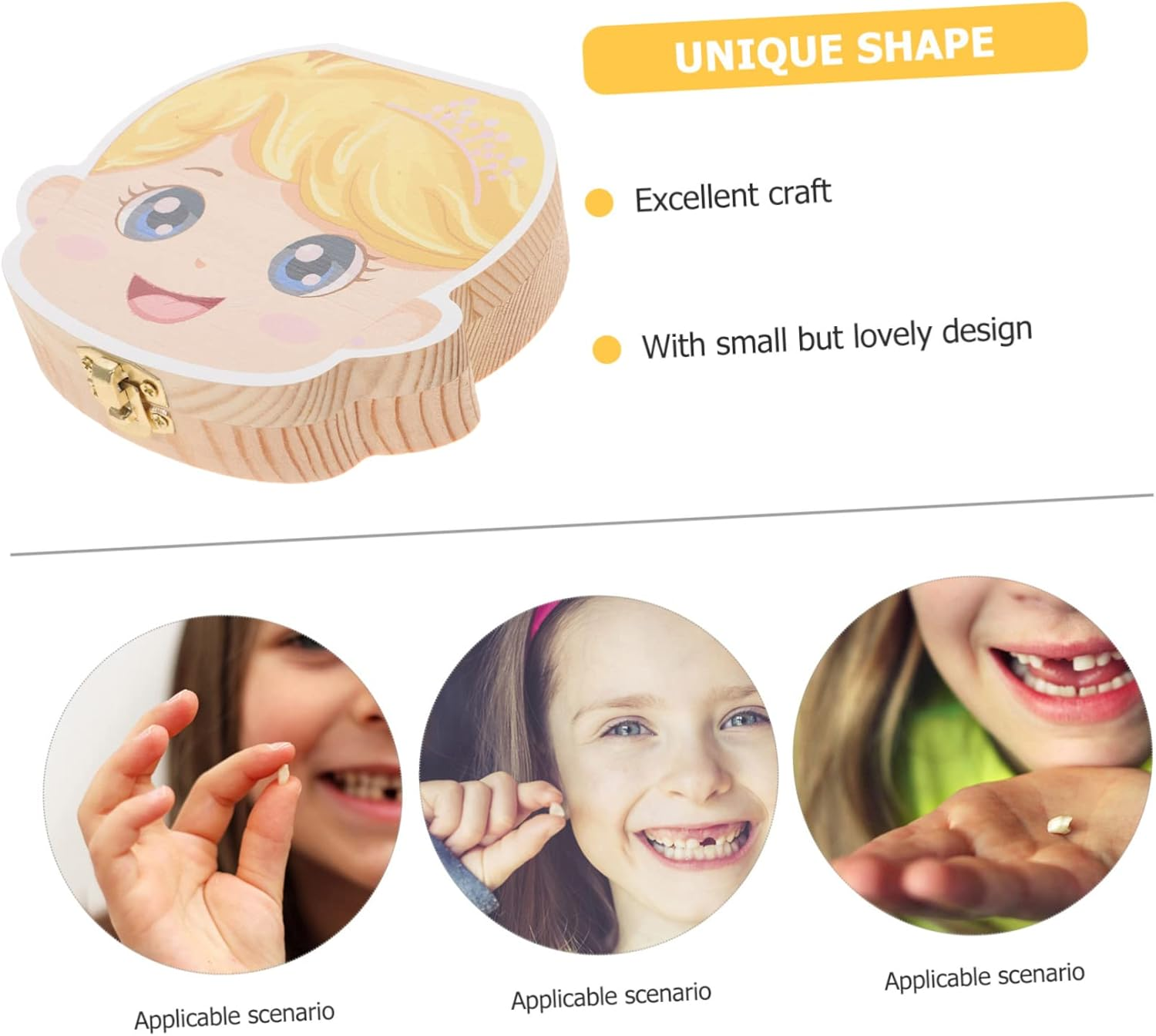 MAGICLULU Deciduous Tooth Box for First Tooth Keepsake Organizer for Boys and Girls image number 1