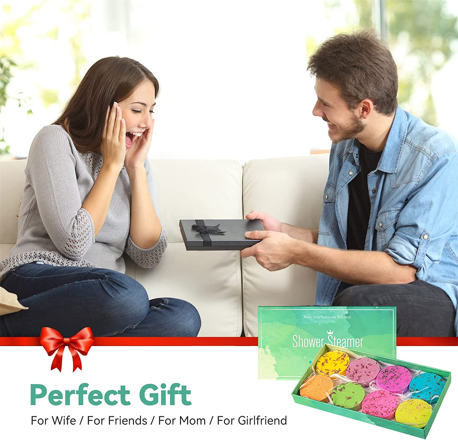 Shower Steamers Aromatherapy,Shower Bombs with Essential Oils for Women and Men，For Self Care and Shower Steamer (8 Smells) image number 2