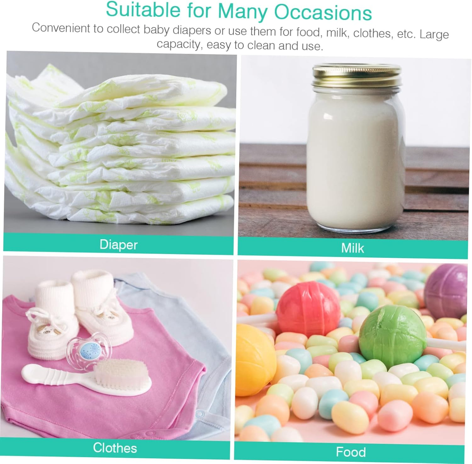 Vaguelly 3Pcs Diaper Storage Bag Nappy Bag Organiser Travel Pouch for Diapers Toiletries image number 1