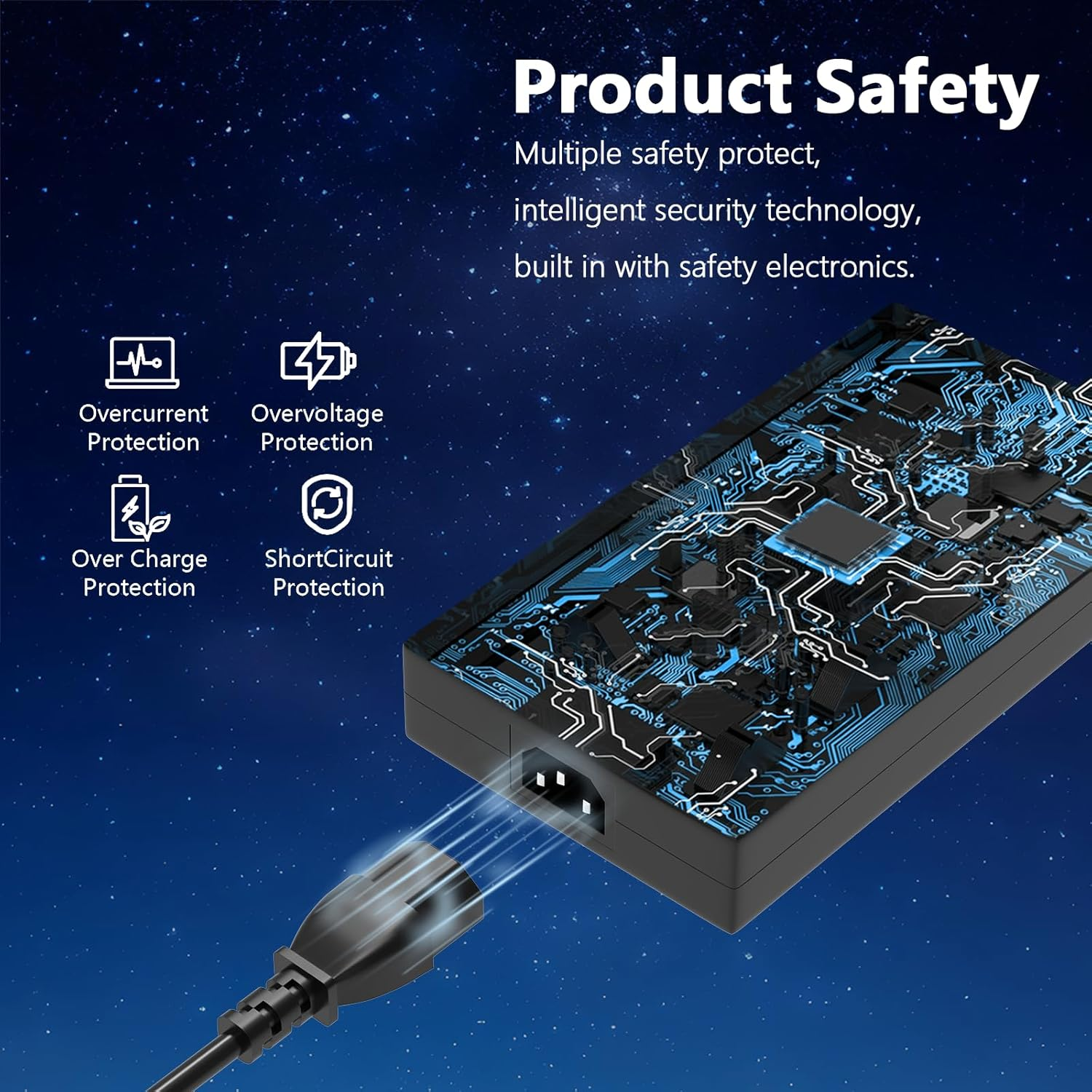 120W Laptop Charger Compatible with MSI GF63 GV15 Gv15-Thin-11Sc GF63 Thin 10 11 12Th Intel Core Laptop MS-16R5 MS-16R6 MS-16R7 ADP-120VH D A17-120P2A Gaming Laptop Charger(For 4.5 * 3.0Mm Tip) image number 3