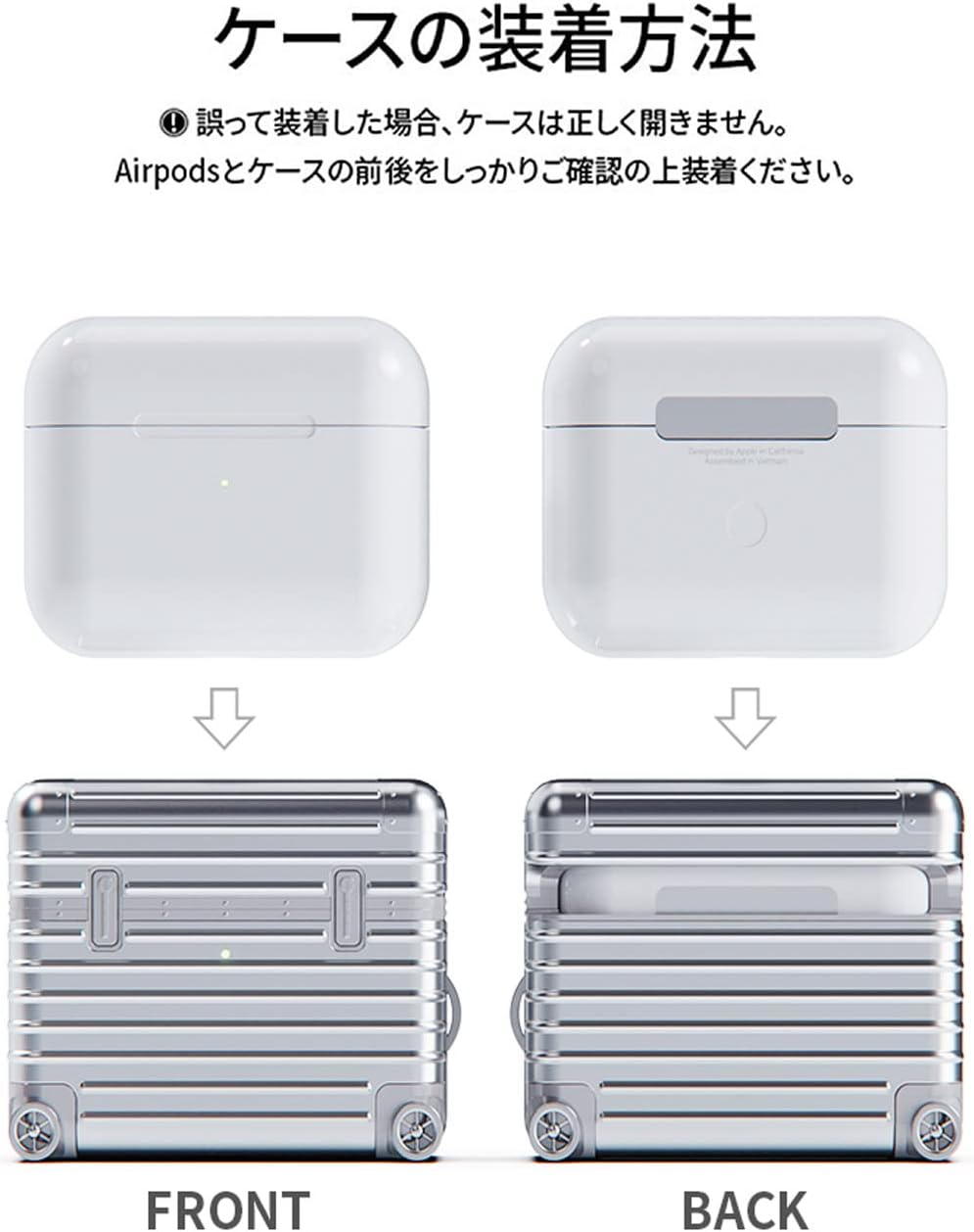 Miak Airpods 3Rd Generation Carrying Case Cover [Suitcase, Hard Case, Carrying Bag, Polycarbonate, TPU Carabiner, Wireless Charging, Qi Compatible, Stickers, Customized] image number 5