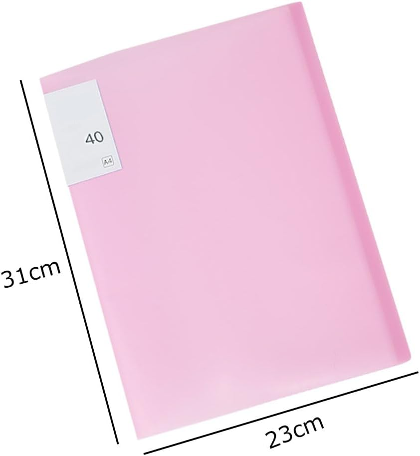 6 Pack A4 Display Book, Binder with PVC Sleeves 40 Pockets, Project Management Folder, Waterproof File Bag, Bound Sheet Protector Presentation Book, Display Book(6 Colors) image number 2