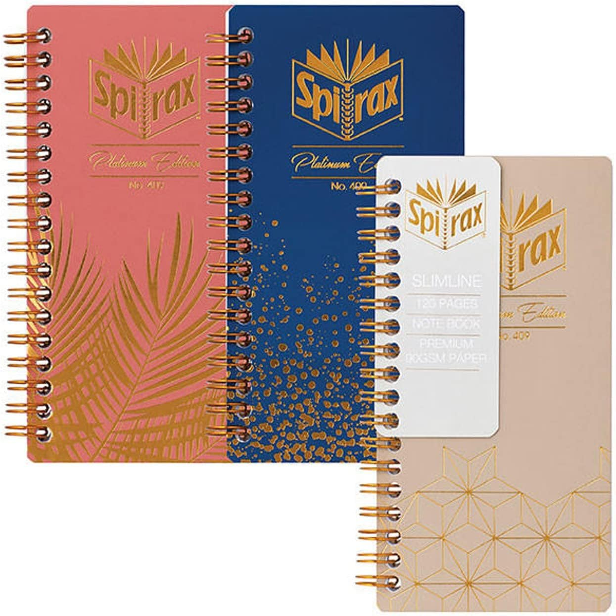 Spirax Platinum Slimline Notebook, Assorted
