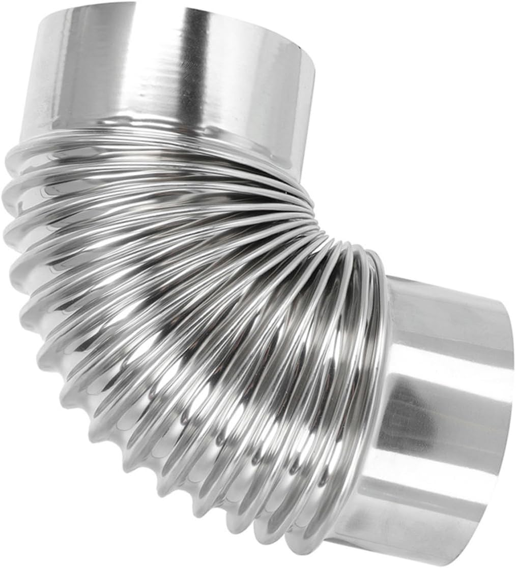 Generic Easy Install 90 Degree Metal Stove Elbow Sturdy Stainless Steel Chimney for 6 Inch Wood Stove