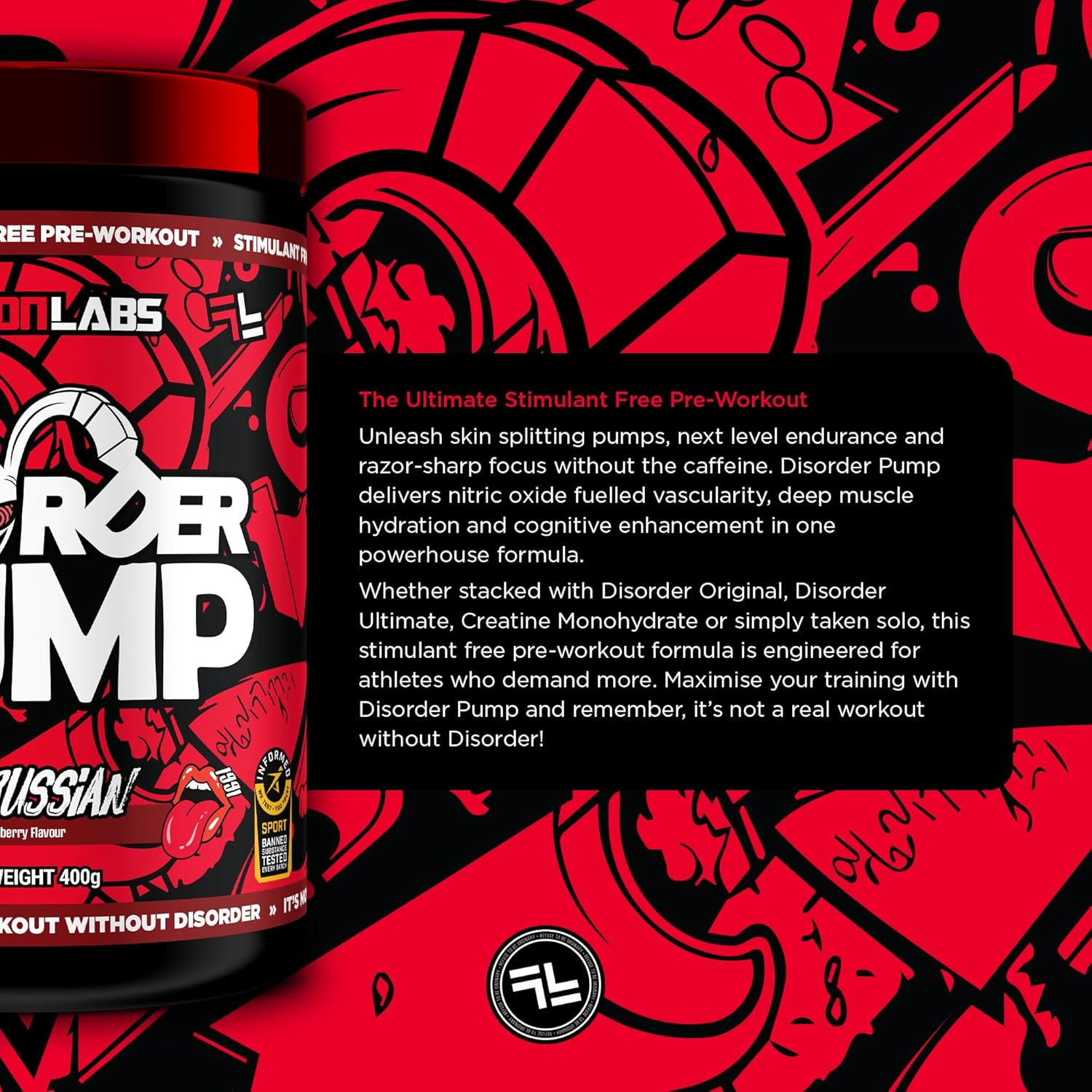 Faction Labs Disorder Pump 25 Serve Red Russian (Raspberry) image number 1