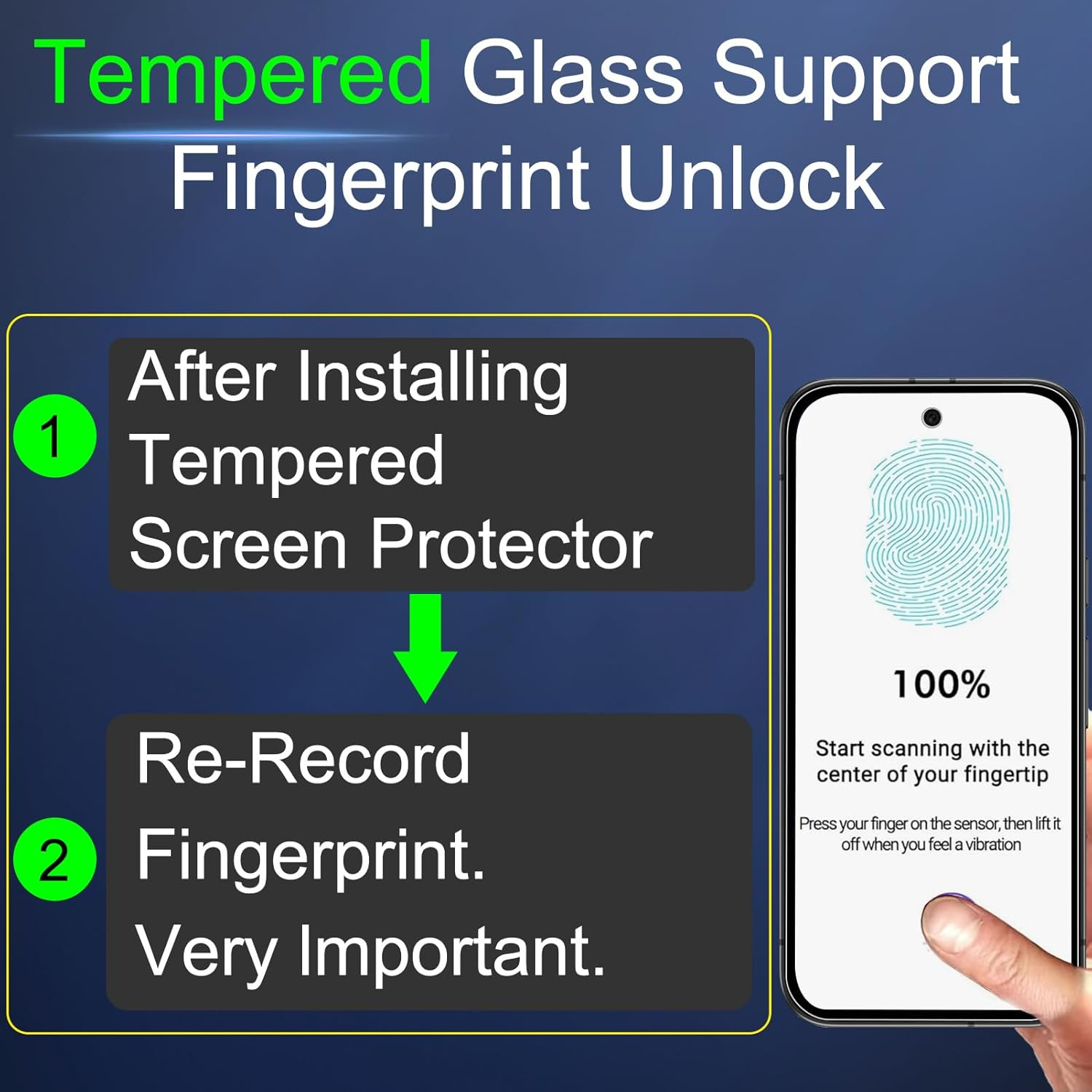 IMBZBK for Google Pixel 9A Screen Protector with Camera Lens Protector, [Military Grade Shatterproof] 9H+ Tempered Glass, Fingerprint Compatible, Ultra Durable, with Installation Tool [3+3 Pack] image number 3