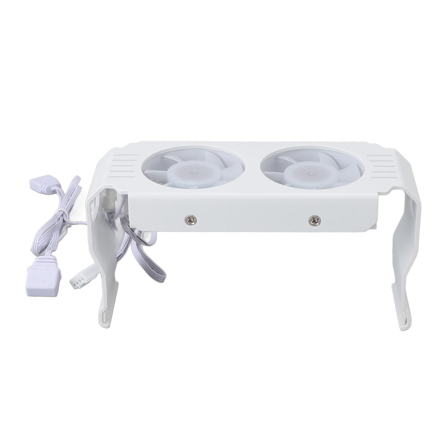 Memory Module Cooler, 1000-4500RPM Speed Dual Fans Low Noise Running RAM Heat Sink Fan Shock Absorption 5V 3 Pin ARGB Light for DDR DDR2 DDR3 DDR4 DDR5 (White)