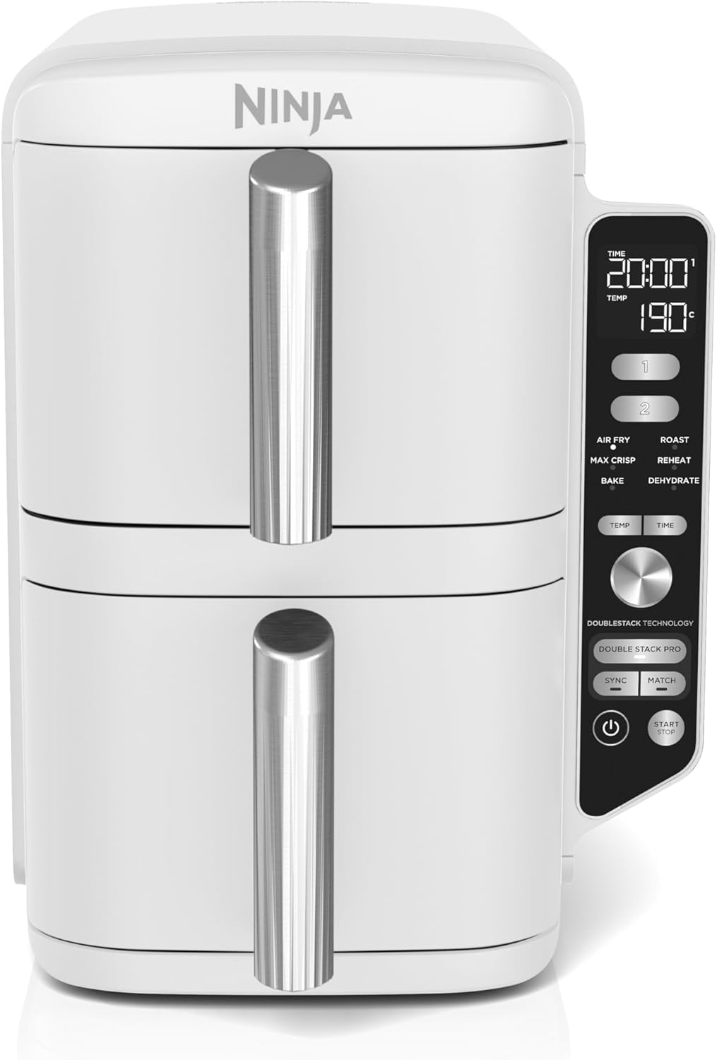 Ninja SL400ANZ Double Stack XXXL 9.5 Liter 2 Drawer Air Fryer, White image number 3