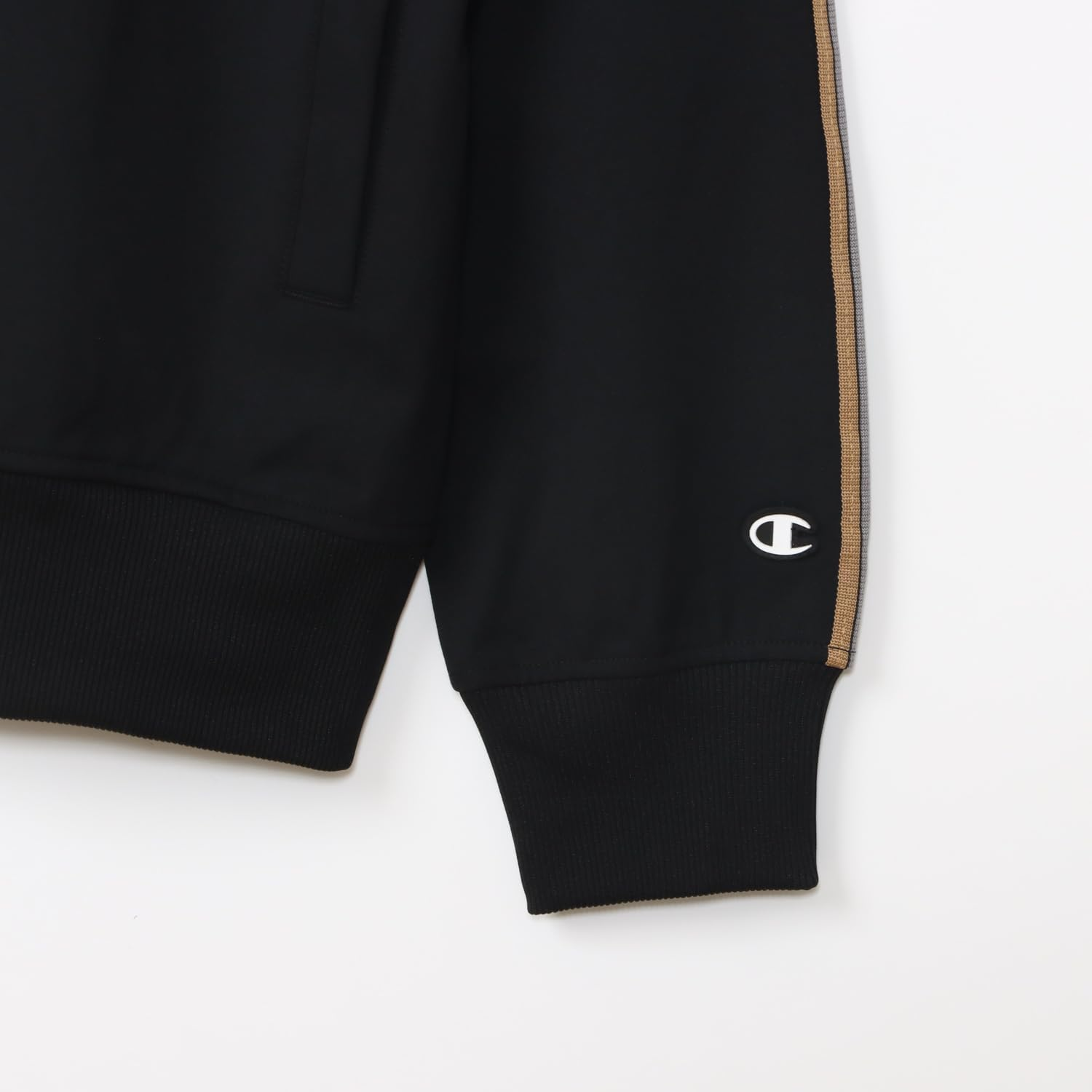 Champion C3-ASE01 Men'S Long Sleeve Jacket, Stretch, Quick Drying, Script Logo Embroidery, Zip Jacket, Basic Sports