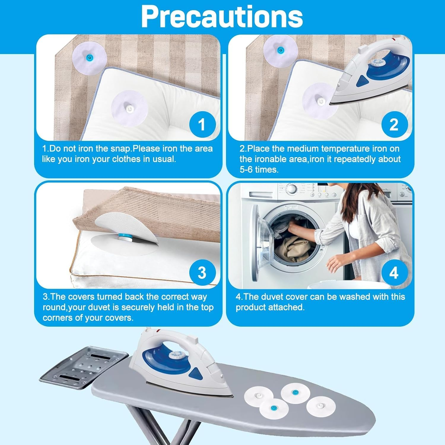 20 Pcs Duvet Cover Snaps Clips,Plastic Duvet Cover Buckle,Holds Your Comforter in Place,Prevent the Bed Duvet from Shifting in the Quilt Cover image number 6