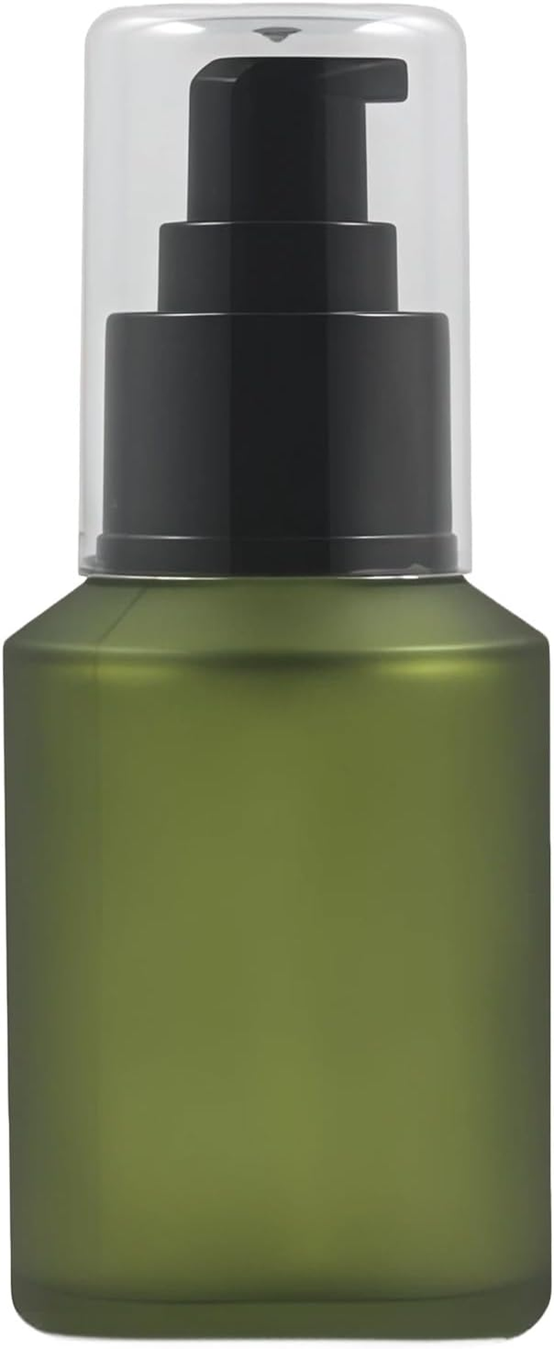 1PCS 60Ml/2Oz Empty Refill Frosted Rose Red Glass Cream Lotion Pump Bottle Cosmetic Makeup Emulsion Toiletries Liquid Storage Holder Travel Packing Container with Clear Dust Cap (60Ml Rose Red)