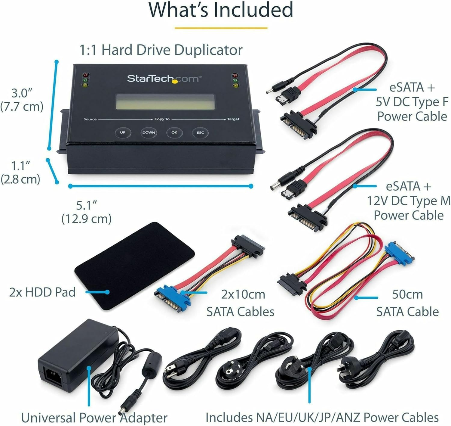 Startech.Com Standalone 2.5/3.5 Inches SATA Hard Drive Duplicator with Multi HDD/SSD Image Backup Library (SATDUP11IMG)