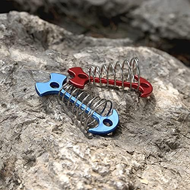 Pvcqjkd 10Pcs Adjustable Plank Floor Spring Anchor Tent Pegs Buckle Outdoor Awning Deck Fixed Nails Camping Tent Hooks image number 1