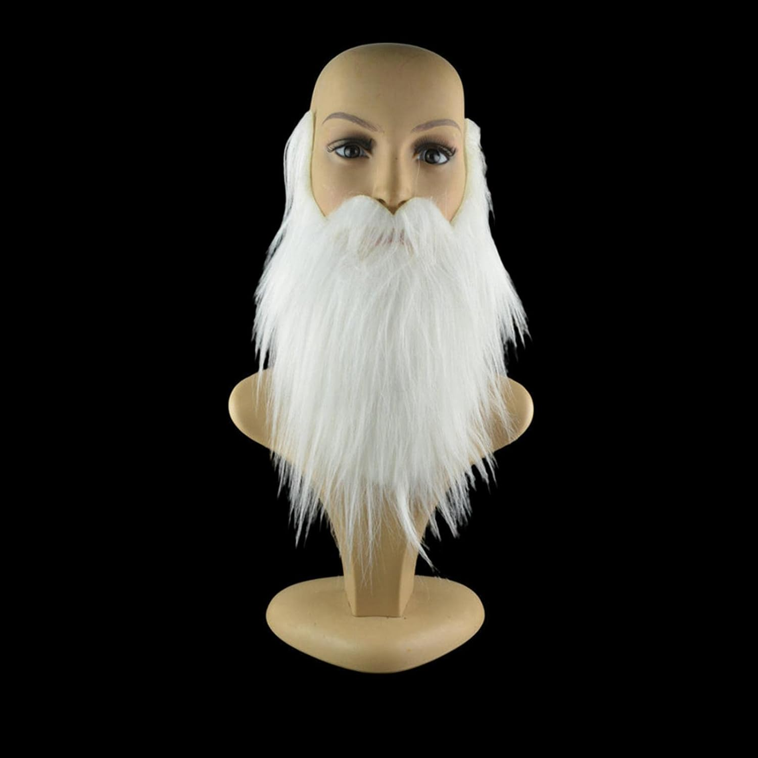 Colaxi Novelty Mustaches Costume Accessories Cosplay Party Supplies Long Fake Beard for Masquerade Festive Adults Children Opera Carnival Theme , White image number 4