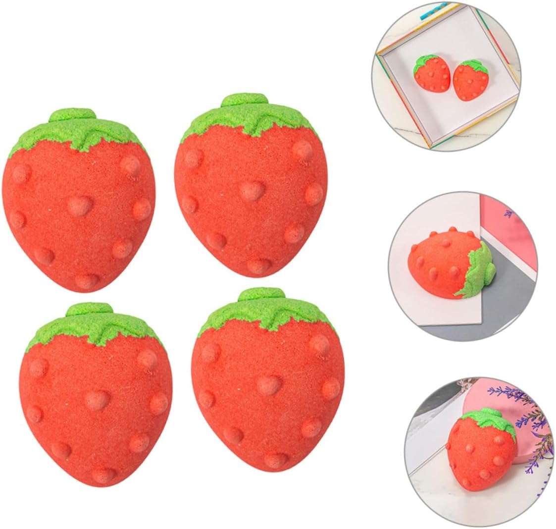 SEWOART 4Pcs Cute Aroma Bath Salt Bomb Multi-Function Bath Bomb for Boys and Girls Women image number 3