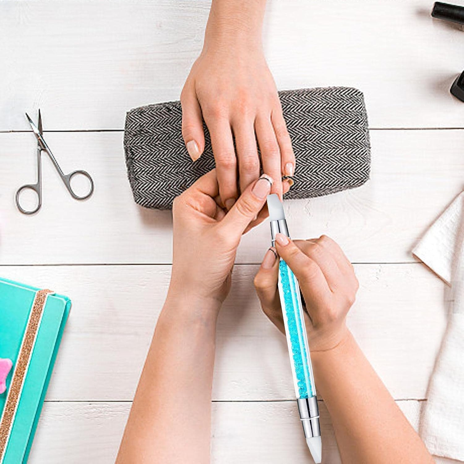 Silicone Nail Brush - Nail Tools for - Dual-Ended Sculpture Dotting Tools, Silicone Nail Polish Brushes For - 2 image number 3