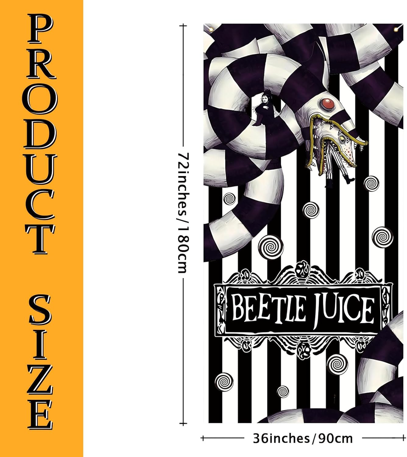 Scary Creepy Halloween Door Cover Halloween Photo Backdrop Birthday Party Decorations and Supplies for Home image number 6