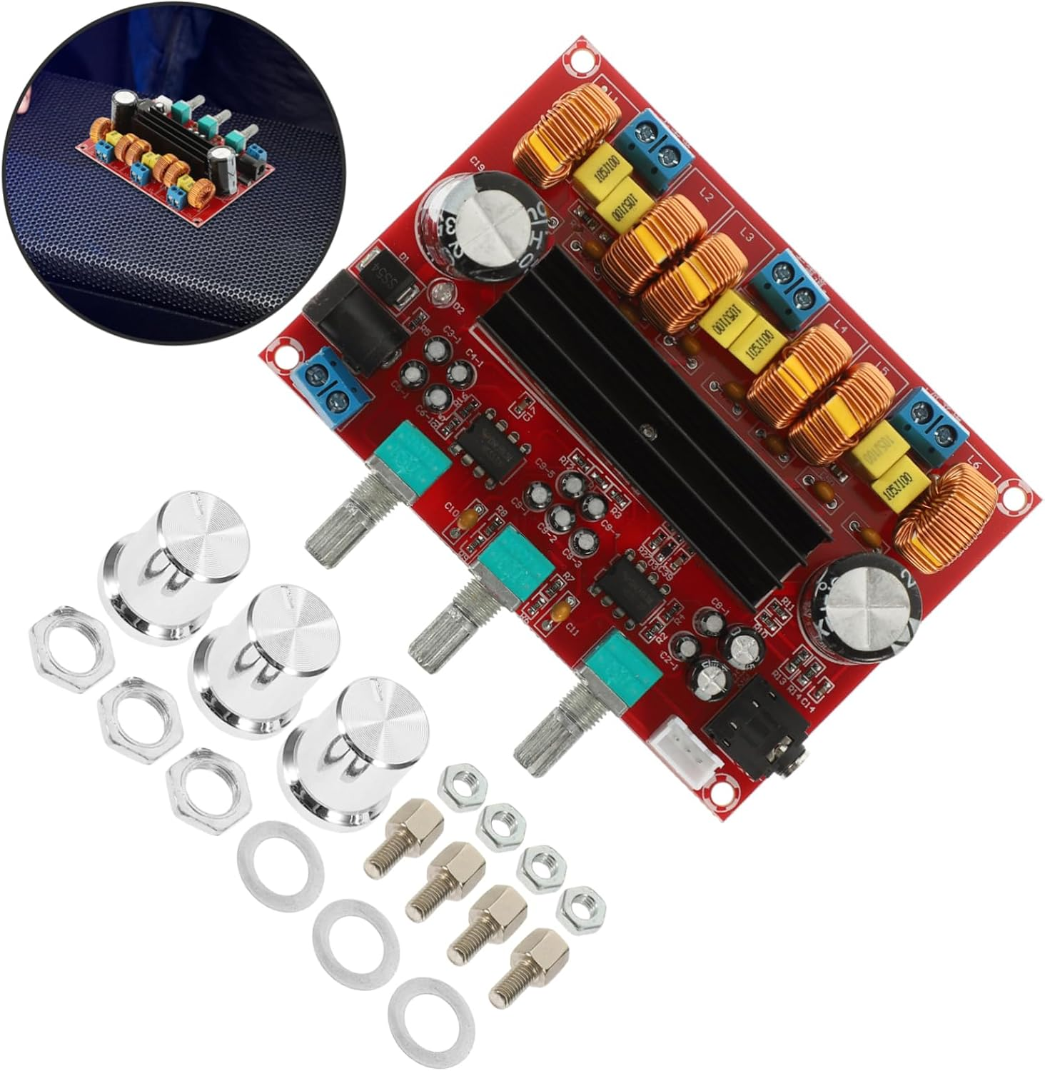 Homoyoyo Amplifier Board Channel Audio Subwoofer Power Module Digital Amp Wide Voltage for Home Theater System image number 2