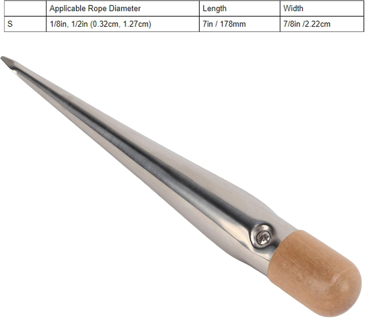 Marine Splicing Spike 304 Stainless Steel Pom Plastic Handle Maintenance Tool for Boats Yachts Rope Splicing FID Boating & Water Sports (Small 2932S) image number 5