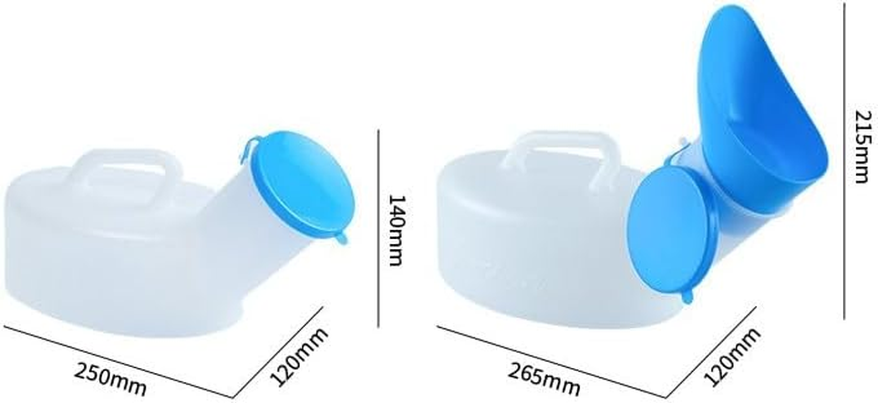 1000Ml Large Capacity Urinal for Men Portable Urine Bottle with Lid Ergonomic Handle Easy to Use Non-Spill Odorless Design Ideal for Elderly Adults Night Use Unisex Removable Urinal for Convenience image number 2
