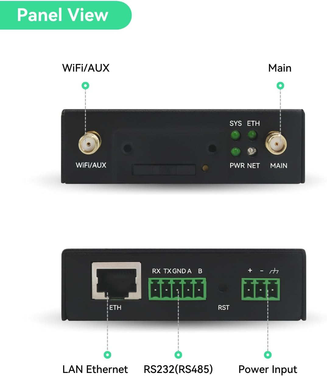 LINOVISION Industrial 4G LTE Cellular Router with Virtual SIM, Esim Router Supports RS232/RS485, MQTT Protocol, Global Coverage image number 3