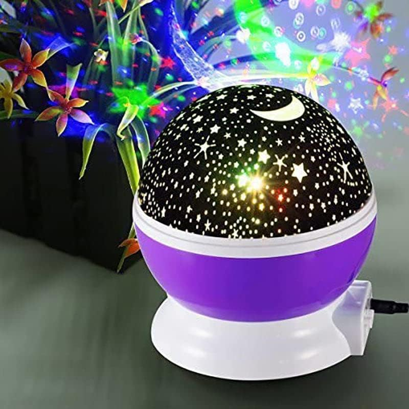 AIMALL LED Galaxy Star Night Light Projector, Rotating Starry Lamp for Kids' Room, Rechargeable Night Light with USB and Colourful Star Projection - Blue image number 6