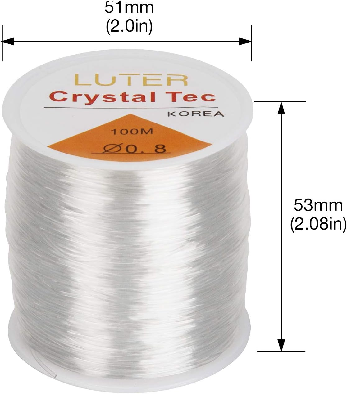 Luter 0.8Mm Clear Bead Cord Crystal Elastic Stretchy Bracelet String for Jewelry Making Necklace Bracelet Beading Thread(328Ft) image number 1