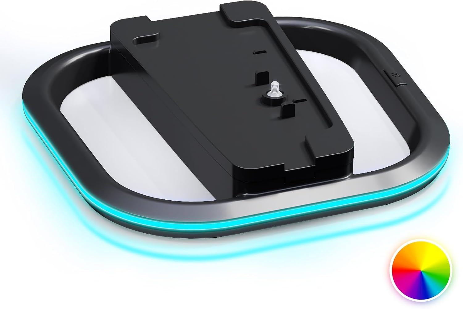 HONCAM Vertical Stand for PS5/PS5 Slim/Ps5 Pro Consoles, Playstation 5 Vertical Stand with 7 RGB Lights for PS5 Digital/Ps5 Disc, PS5 Slim Digital/Ps5 Slim Disc with Screw, Black