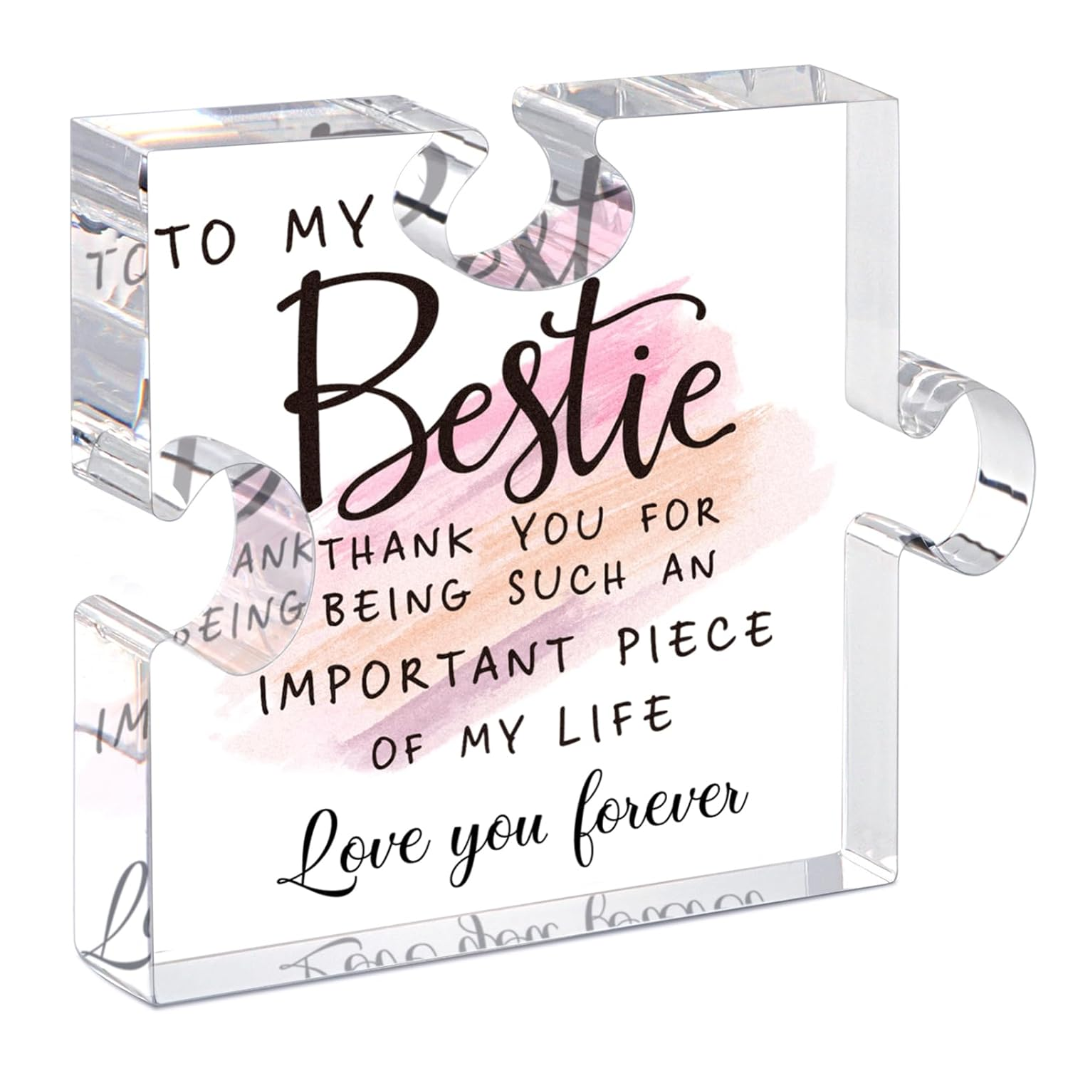 Bestie Gifts for Women - 0.6" Thickness Acrylic Puzzle & Gift Box, Friendship Presents for Female Friends, Birthday, BFF, Soul Sister, Work Bestie, Thanksgiving image number 5