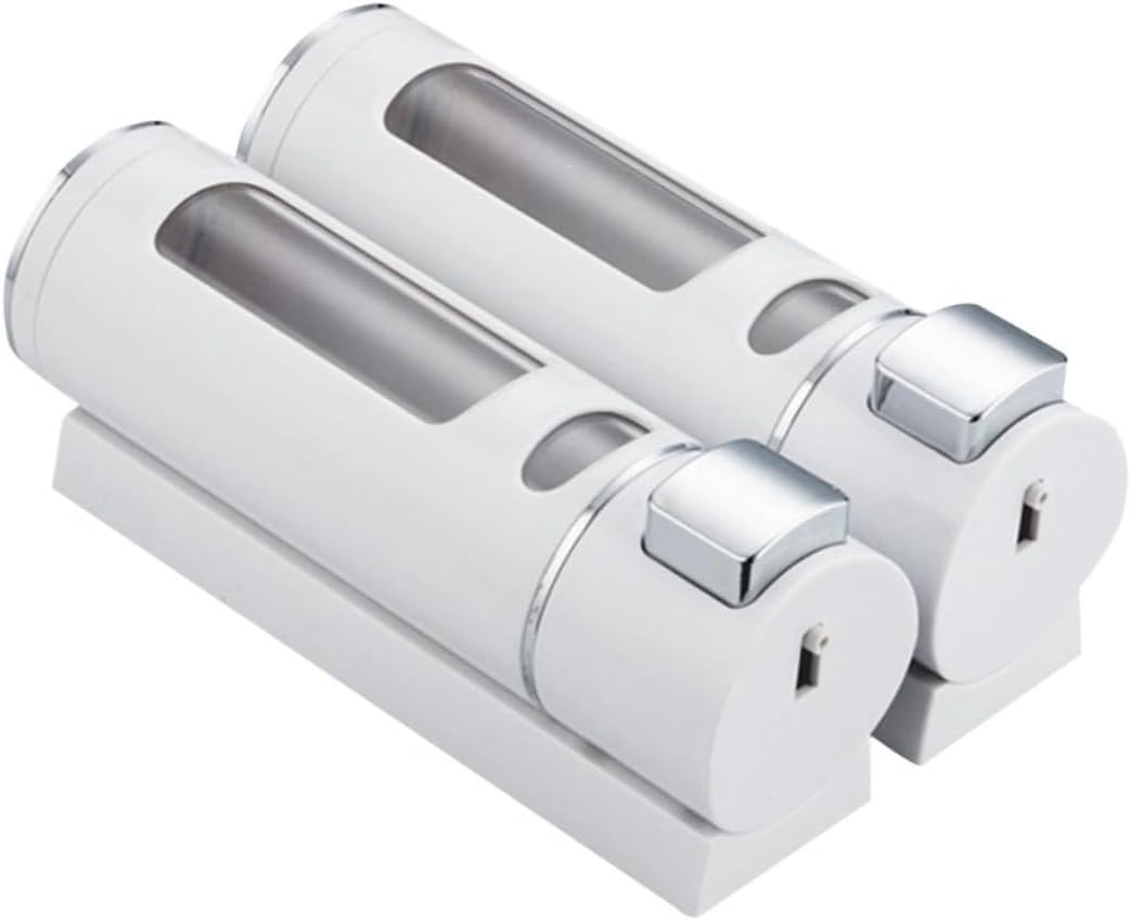 BRIGHTFUFU Manual Liquid Soap Dispenser Double-Head Abs Plastic Pump 400Ml Waterproof for Bathroom Kitchen Shower image number 4