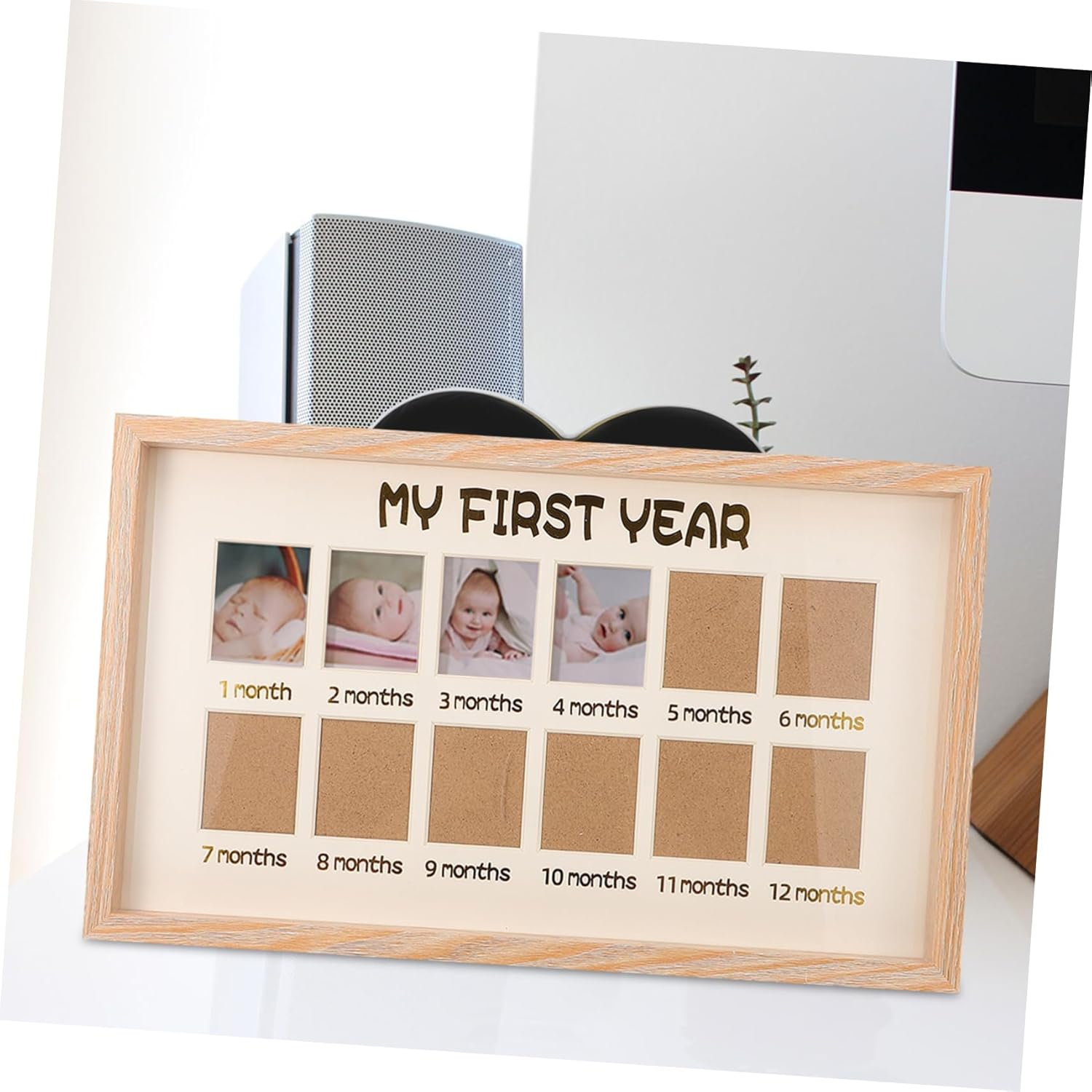 Yardwe 4Pcs Picture Frame Birthday First Year Photo Holder Keepsake Frame for Newborn Growth Commemorative Gift Safe Design image number 1