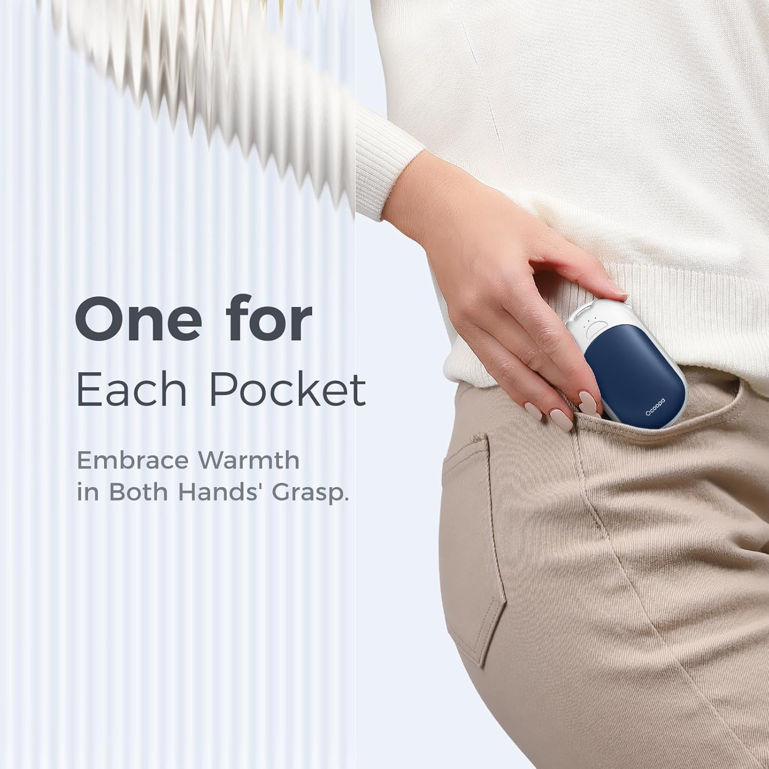 OCOOPA Magnetic Rechargeable Hand Warmers 2 Pack, Ultrathin Electric Handwarmers, Portable Pocket-Sized Heater,Perfect Gifts for Men, Women Purse Must Haves, Union UT3 Lite image number 5