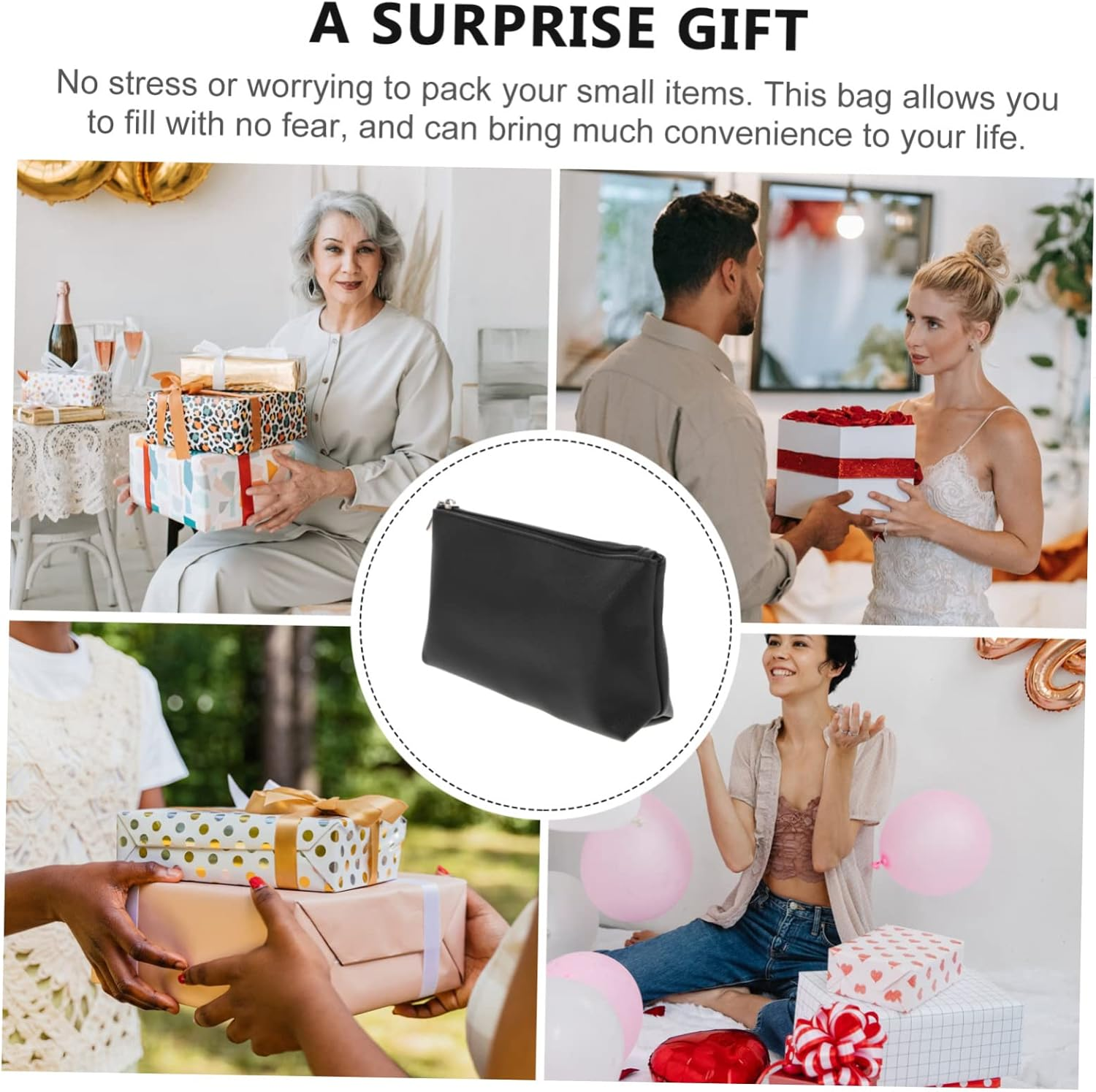 BESTYASH 3Pcs Supple Bag Keys Storage Bag Portable Small Coin Purse for Outdoor Use Change Pouch for Traveling image number 1