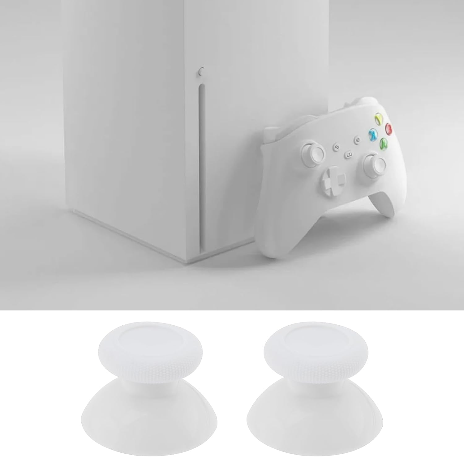 Create Idea 1 Set Game Console Replacement RB LB Button Bumpers Thumbsticks Compatible with Xbox Series X, S Controller (Model 1914) White image number 3