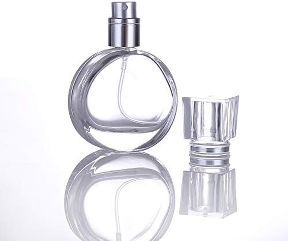 30Ml Empty Glass Perfume Spray Bottle Atomizer Refillable Clear Round