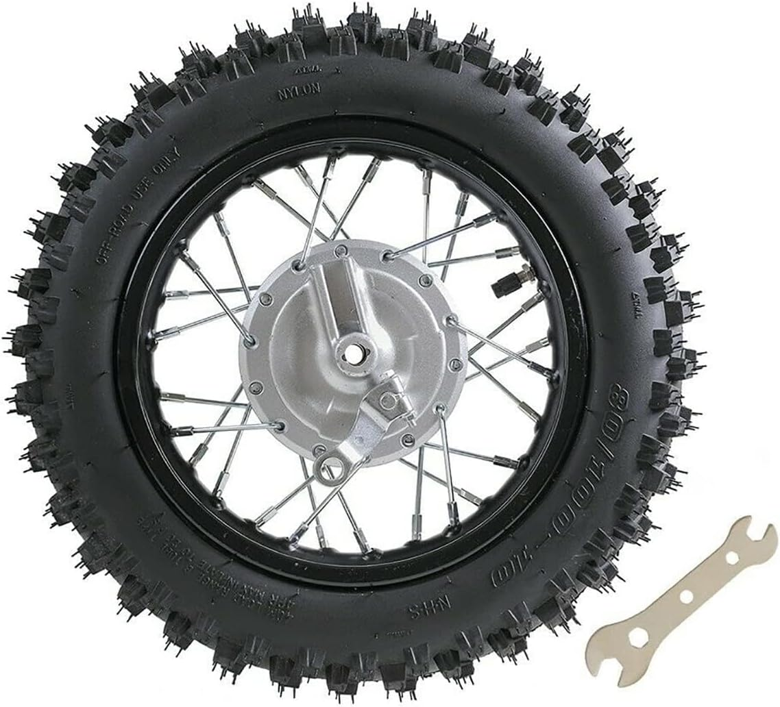 10" Rear Wheel 3.00-10 80/100-10 Dirt Bike Tire and Inner Tube and 1.6X10 Rim Drum Brake + 420 37T Sprocket for CRF50 XR50 Pit Bike 50Cc 70Cc 90Cc 110Cc 125Cc Motocross off Road image number 1