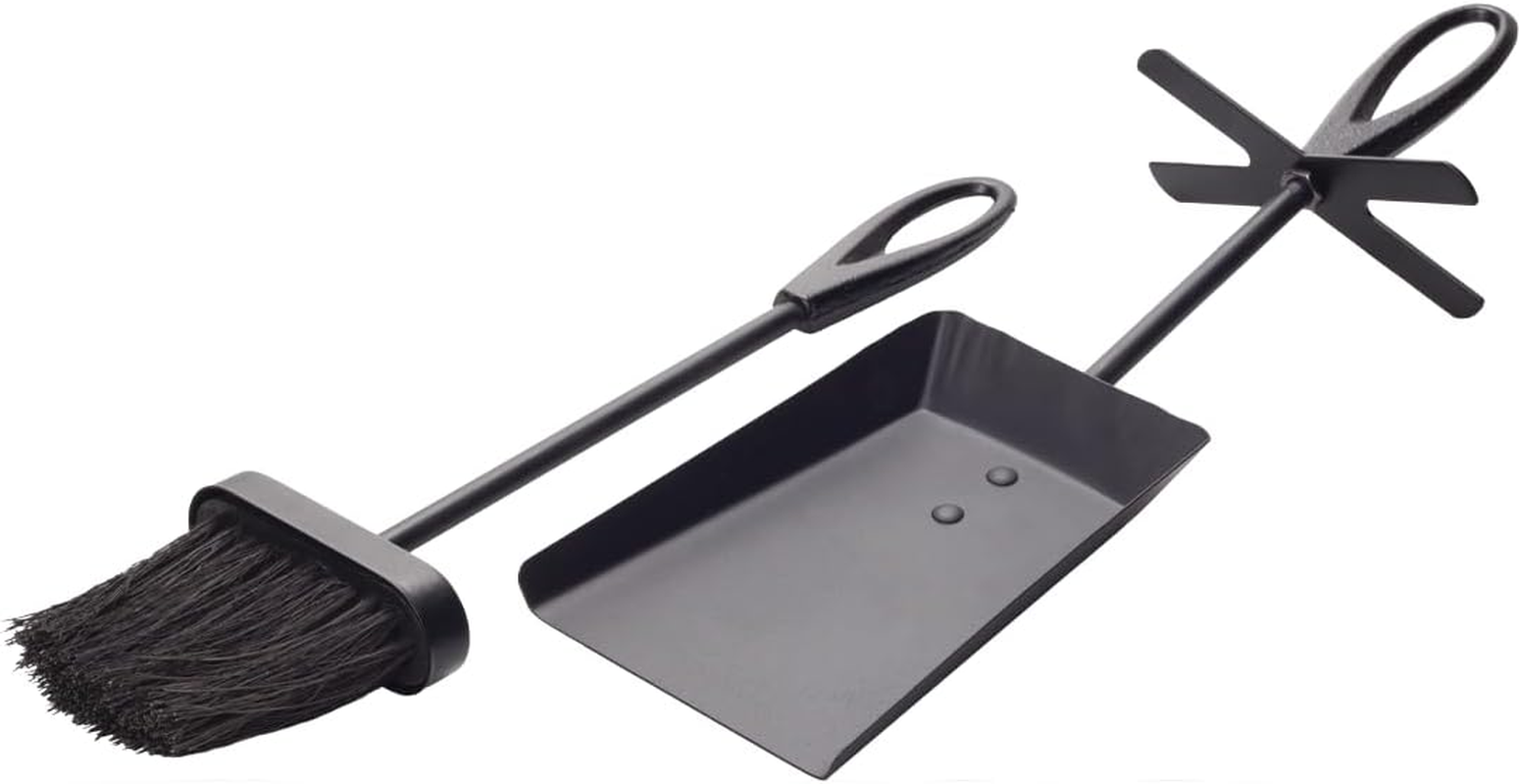 Valiant Fireplace Companion Tools with Brush and Shovel, 38 Cm, Cast Iron Handles, Durable Cleaning Tools for Fireplace, Stove, Grill and Fire Pit image number 4