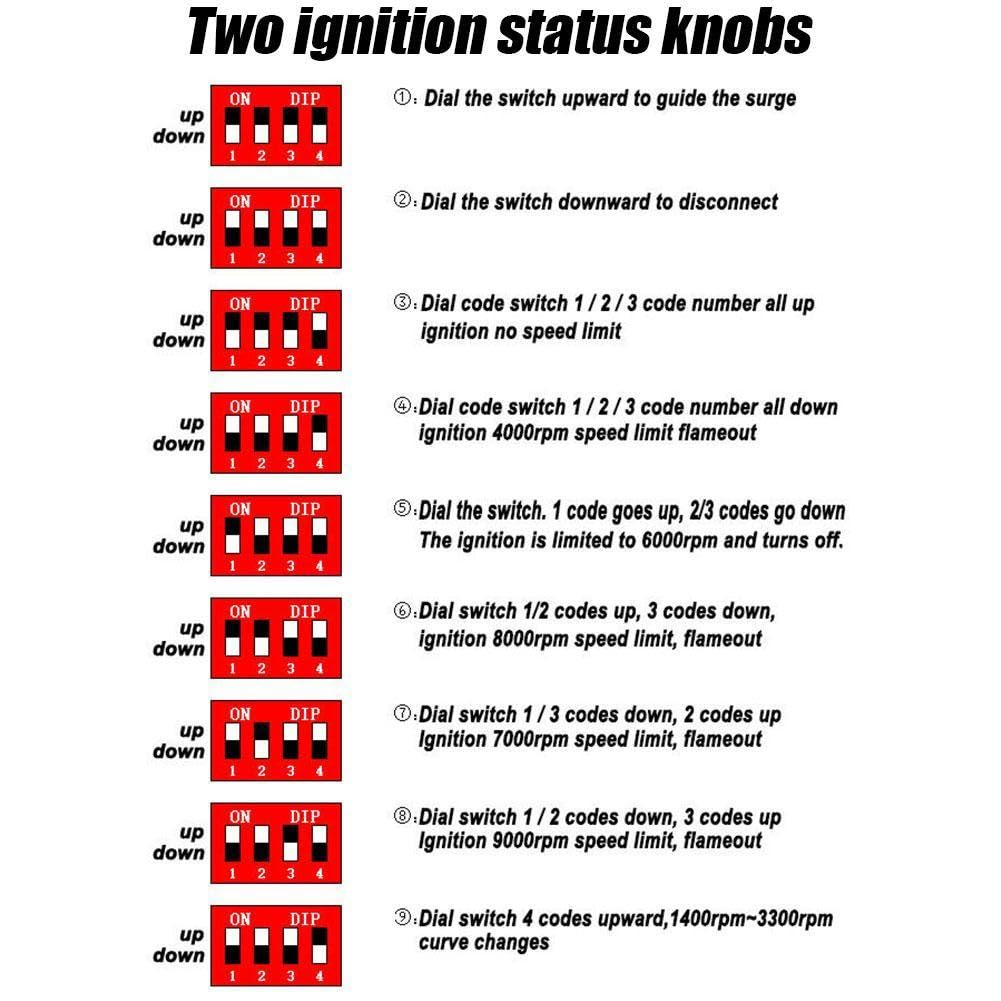 5 Pin Adjustable AC CDI Motorcycle Ignition Box for WAVE100 Racing YX140 YX160 C100 AT110 with DIP Switch, Dual Plug Cdi Fits Many 5 Stroke Models of Atvs, Dirt Bikes, Go Karts, Scooters, and Mopeds image number 2
