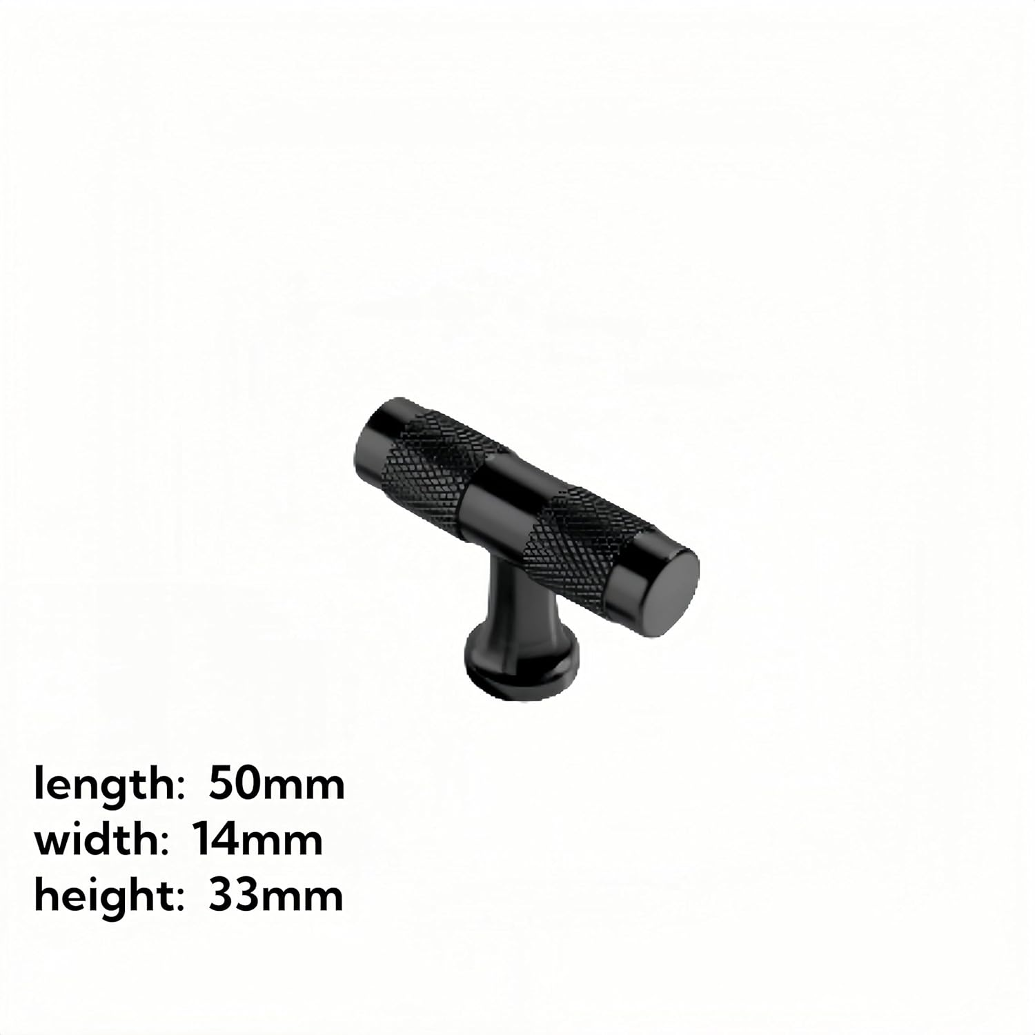 Modern Minimalist Cabinet Handle, Metal Pull Handle for Kitchen, Bathroom, Wardrobe Drawers, Durable and Easy to Install 2Pcs (Black, Short) image number 5