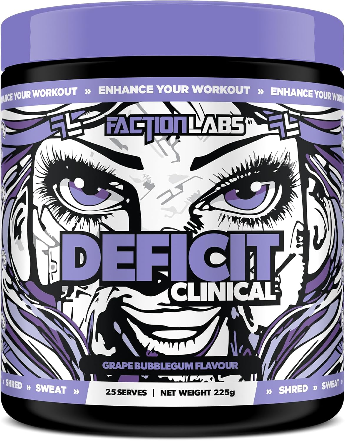 Faction Labs Deficit Clinical - 25 Serves / 200G - Grape Bubblegum image number 1