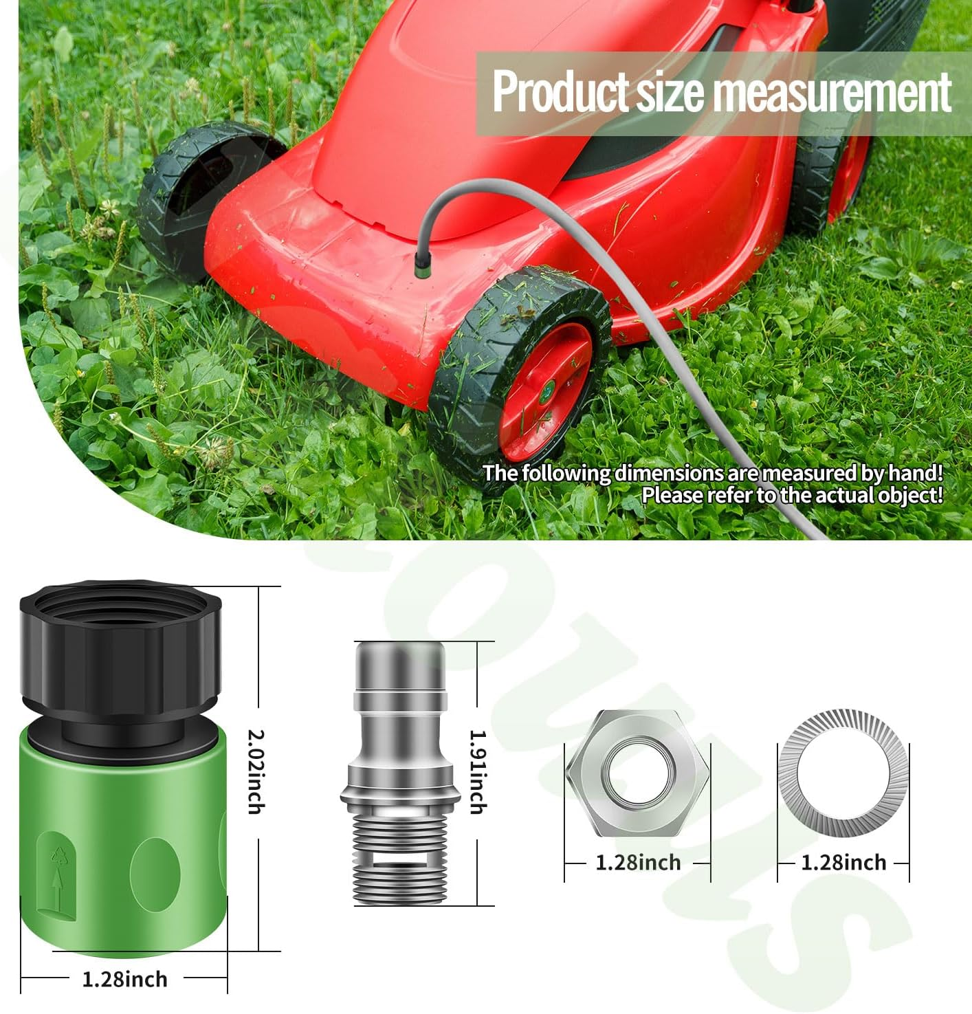 Haiouus 2 Kit Lawn Mower Deck Wash Kit, for Riding Lawn Mower Cleaning Attachment Kit, Compatible with C-Ub Cadet, MTD, Troy-Bilt, C-Raftsman Lawn Mower Tractor, Deck Wash Adapter Accessories image number 4
