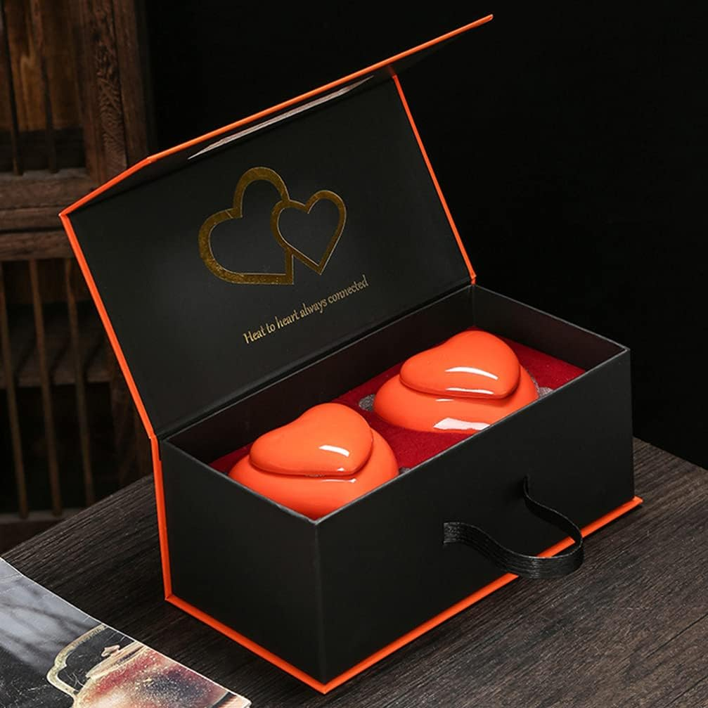 Cabilock Heart-Shaped Tea Jar Sealed Storage Jar for Tea-Leaf Storage Souvenir for Home Kitchen Made of Ceramic Material image number 1