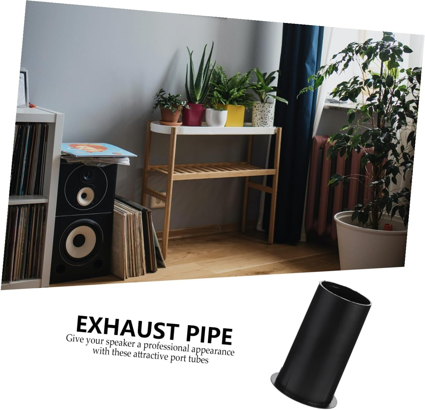 Vaguelly 5 Pcs Plastic Bass Reflex Subwoofer Port Tubes Speaker Air Outlet Replacement for Home Audio Speaker Accessories (60X110Mm) image number 1