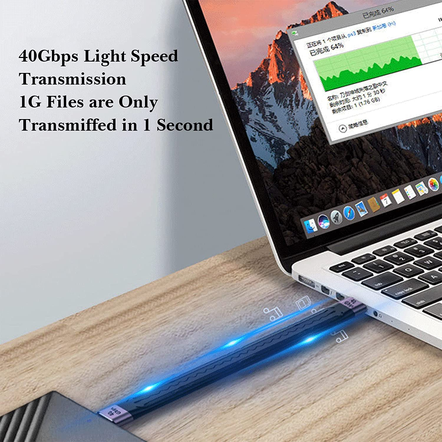 Short Extension USB C Cable 10 Cm Flexible Thunderbolt 4 3 USB4, PD 100W Quick Charge, 8K Video, 40Gbps Data Transfer for External SSD, EGPU, Docking, Macbook, Ipad, Hub, Phone, Powerbank image number 3