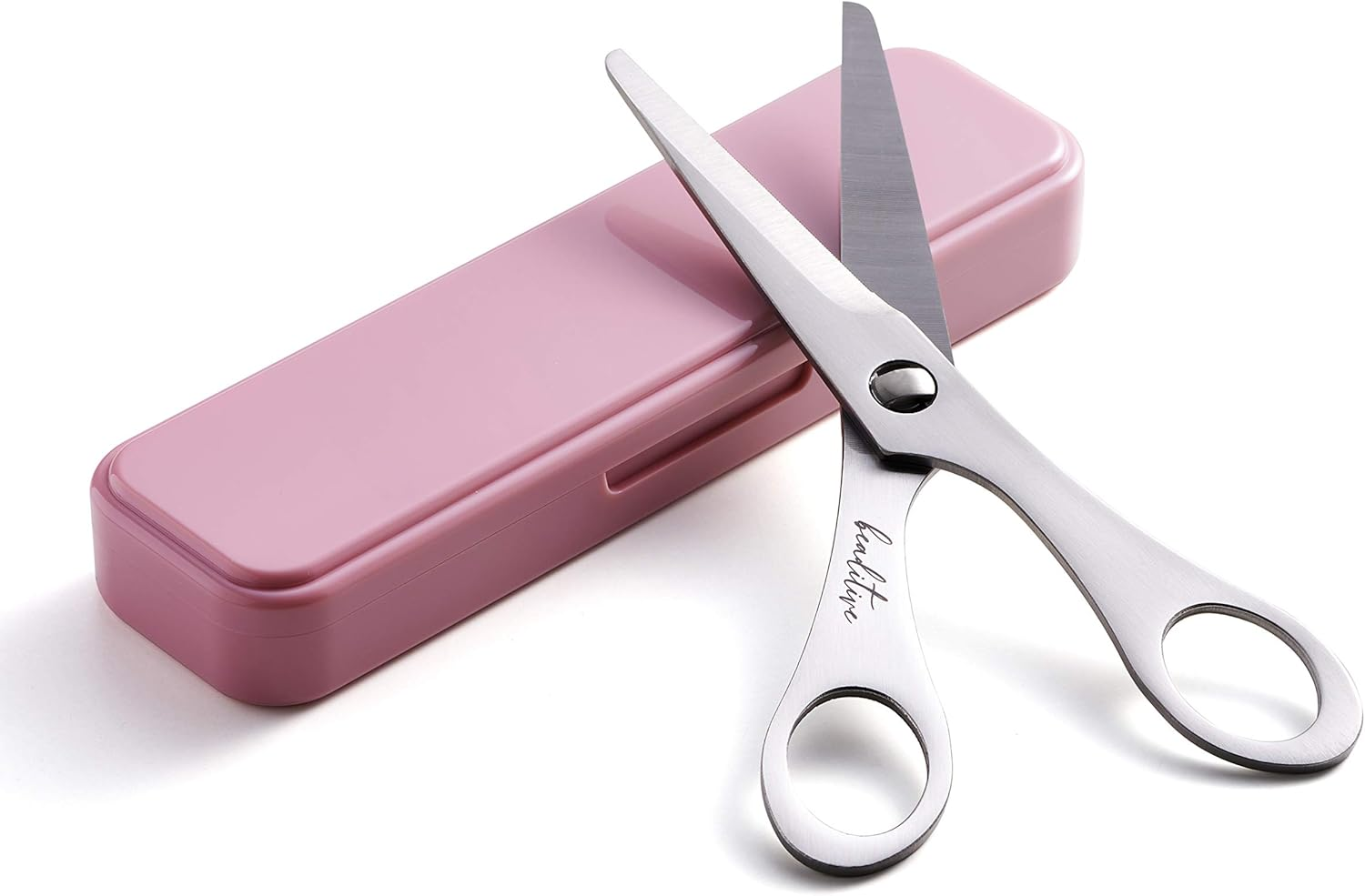 Beaditive Baby Scissors - Stainless Steel Toddler Food Cutter with Serrated Blade and Blunt Tip for Safety - Dishwasher Safe Baby Food Shears for Cutting Tiny Bites with Portable Travel Case image number 3