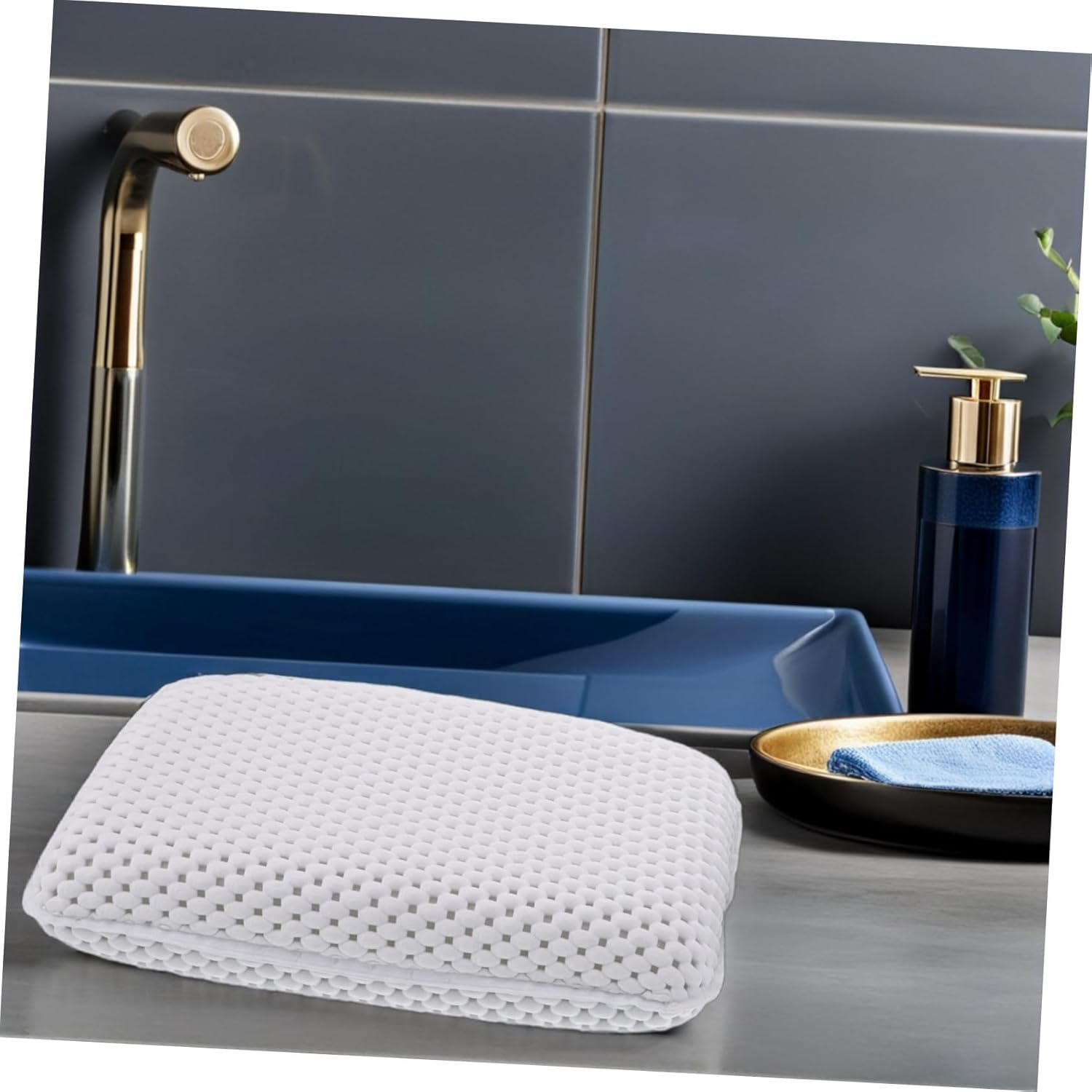 Baluue 2Pcs Small Bath Pillows for Tub Suction Cups, Foam Neck and Head Cushion, Non-Slip Spa Headrest for Relaxing Bathtub Soaking, Bathroom Essentials for Women image number 2