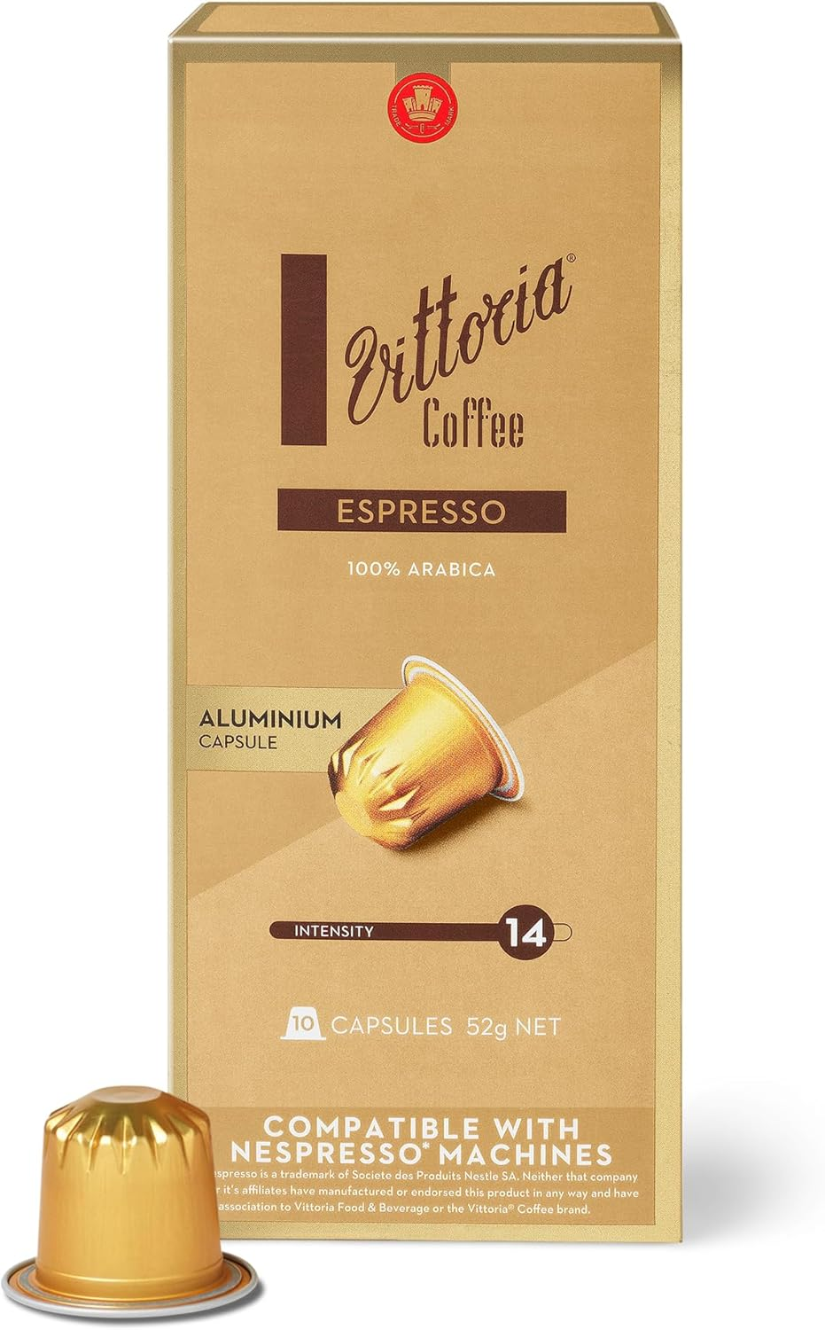 Vittoria Coffee Espresso 100% Arabica Nespresso Compatible Aluminium Capsules 52G (6 Packs X 10 Pods) image number 3