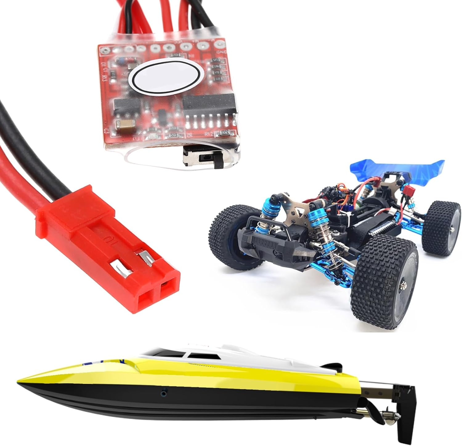 VGOL 2Pcs Miniature Brushed ESC Controller Compatible with 130/180/260/280/380 Brush Motors Micro Wire Drawing ESC Controllers 4.8V-8.4V